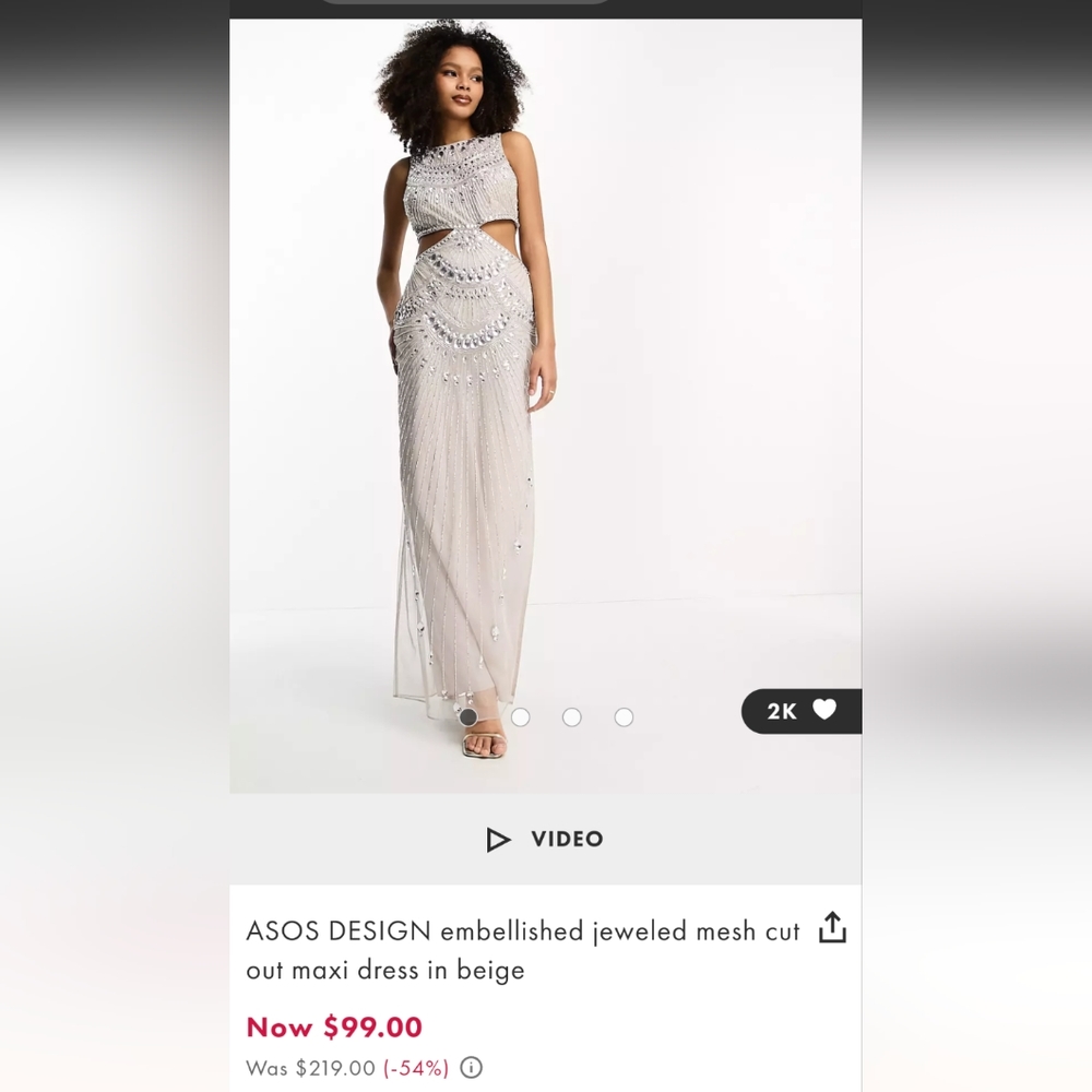 Asos jeweled maxi dress